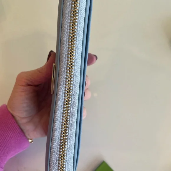 Kate Spade Light Blue Zip-Around Wallet - Picture 5 of 11